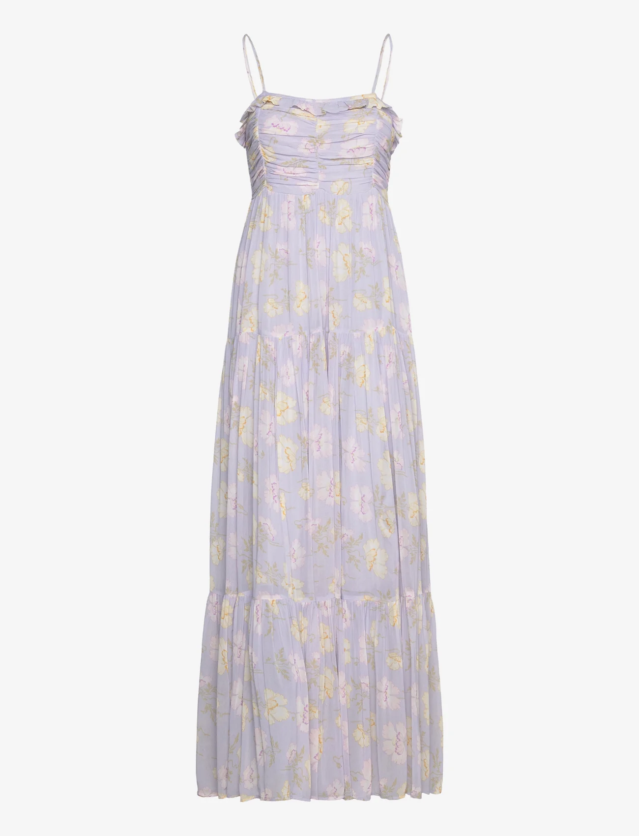 by Ti Mo - Georgette Strap Dress - feestelijke kleding voor outlet-prijzen - 541 - lilac flowers - 0