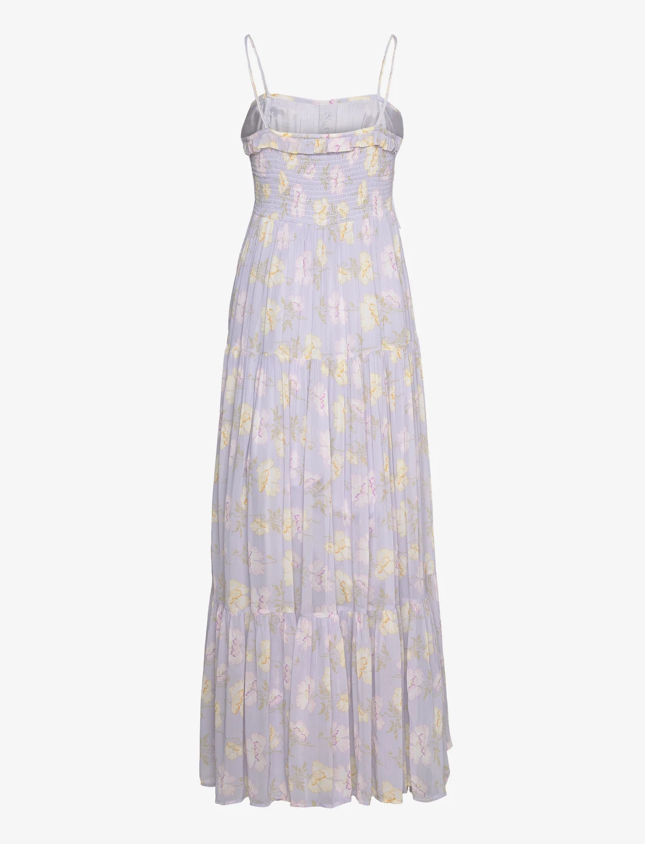 by Ti Mo - Georgette Strap Dress - feestelijke kleding voor outlet-prijzen - 541 - lilac flowers - 1