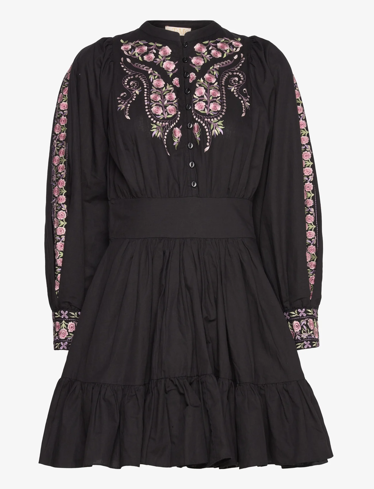 by Ti Mo - Embroidery Belt Dress - hemdkleider - 099 - black - 0