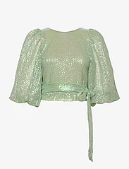 by Ti Mo - Sequins Blouse - blouses korte mouwen - 039 - green - 0