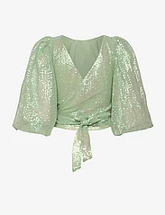 by Ti Mo - Sequins Blouse - short-sleeved blouses - 039 - green - 2