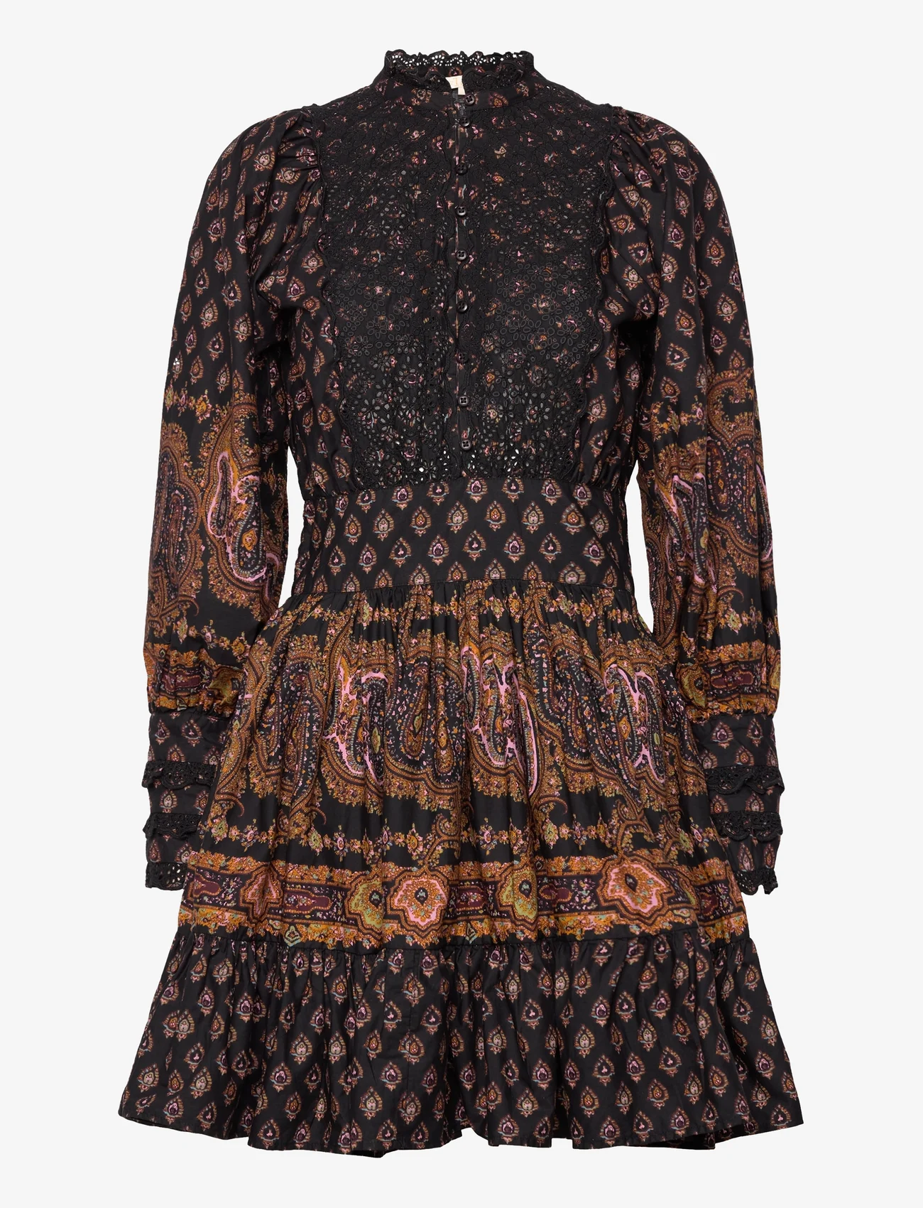 by Ti Mo - Décorated Poplin Mini Dress - korta klänningar - 564 - paisley - 0