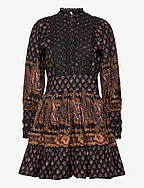 Décorated Poplin Mini Dress - 564 - PAISLEY