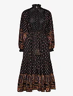 Décorated Poplin Midi Dress - 564 - PAISLEY