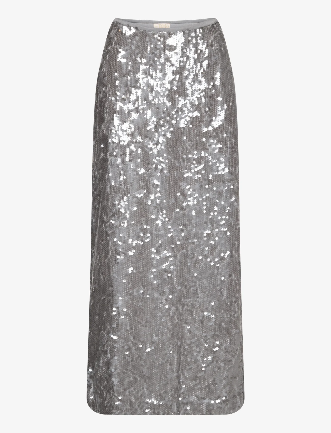 by Ti Mo - Sequins Maxi Skirt - maxi nederdele - 051 - silver - 1