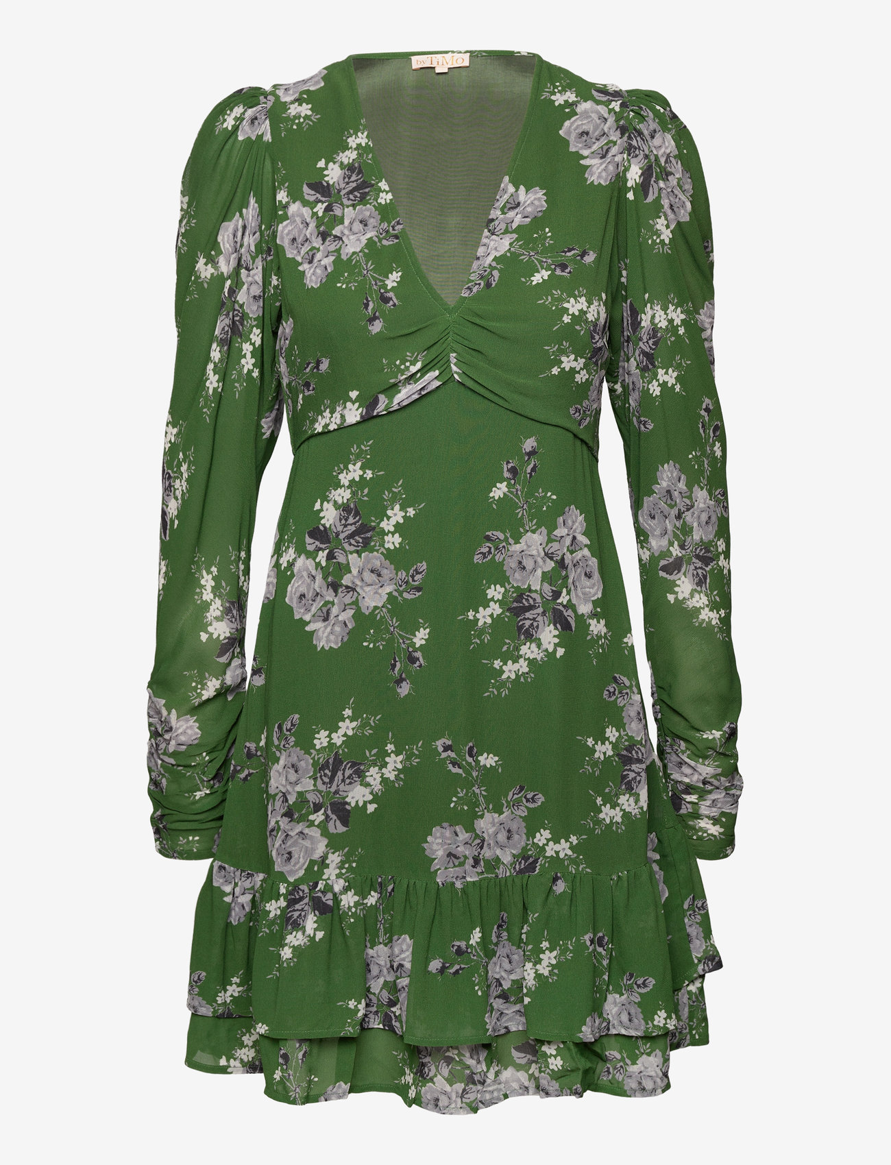 by Ti Mo - Spring Mini Dress - korte kjoler - 654 - green rose - 0