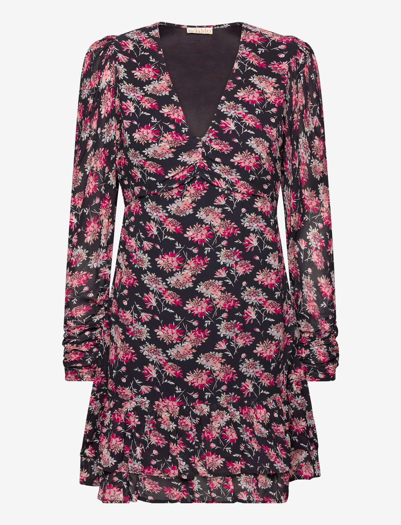 by Ti Mo - Spring Mini Dress - kurze kleider - 657 - red flora - 0