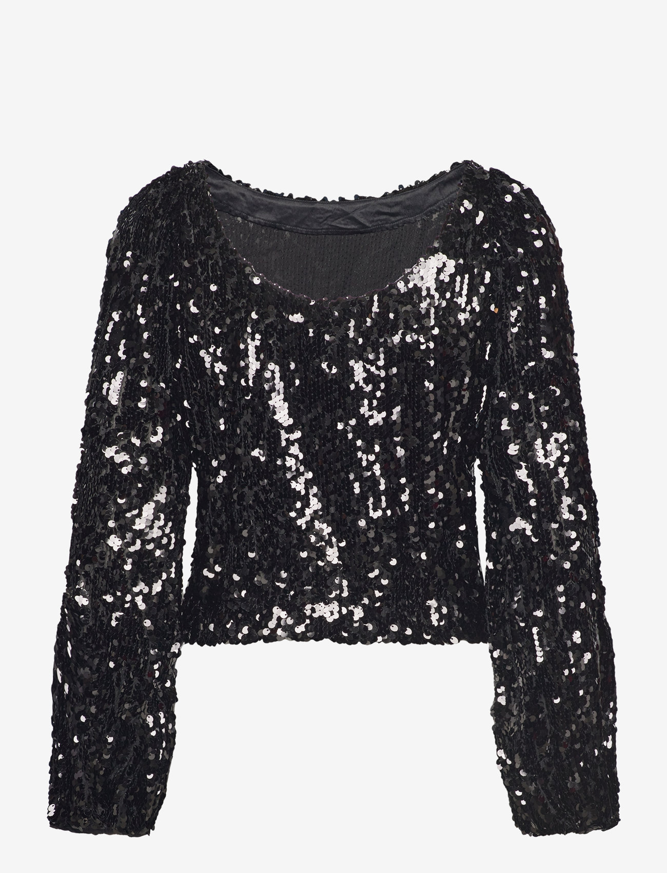 by Ti Mo - Sequins Top - langærmede bluser - 099 - black - 1