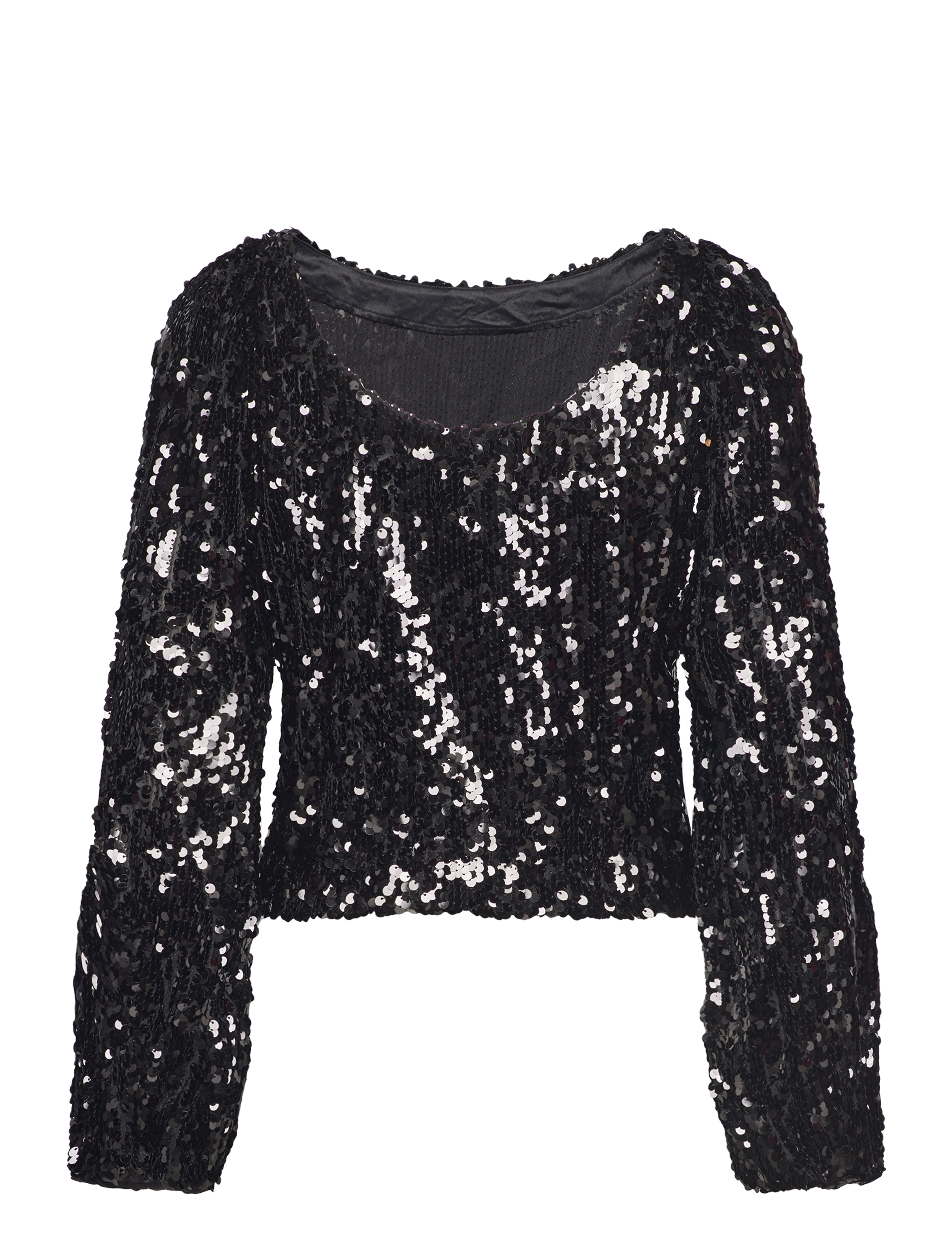 by Ti Mo - Sequins Top - langärmlige blusen - 099 - black - 2