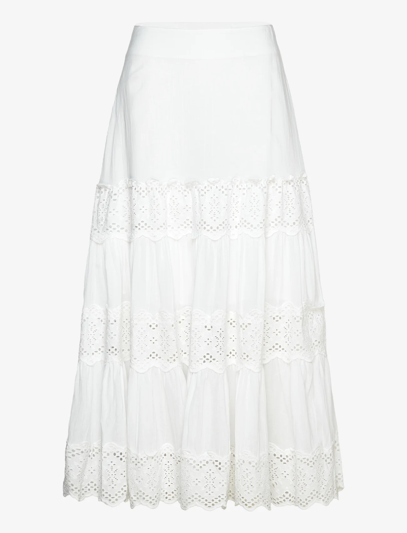 by Ti Mo - Cotton Slub Maxi Skirt - maxikjolar - 069 - perfect white - 0
