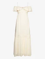 Satin Singoalla Dress - 003 - OFF WHITE