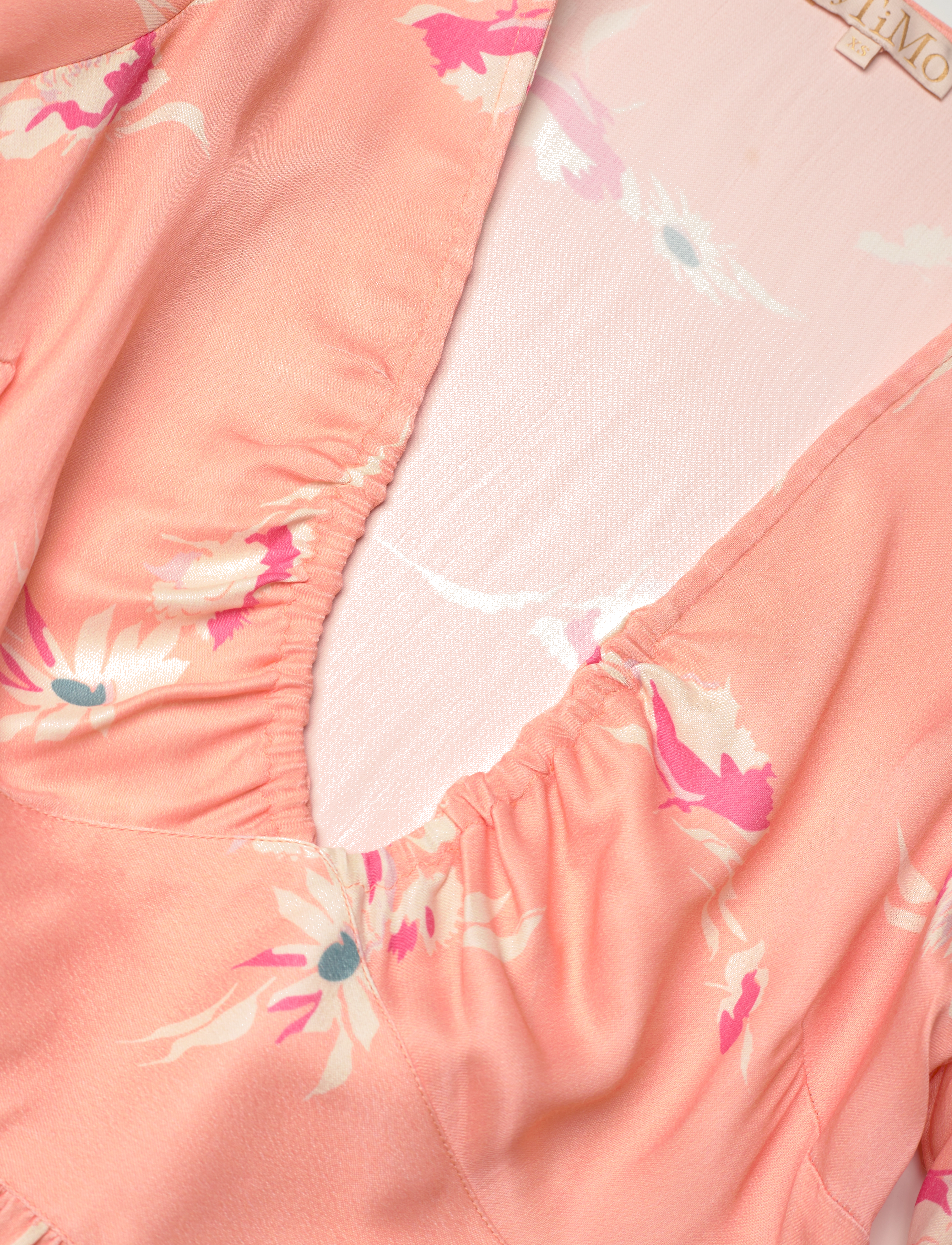 by Ti Mo - Crepe Satin Puffed Mini Dress - sommerkjoler - 708 - flowing flowers - 4