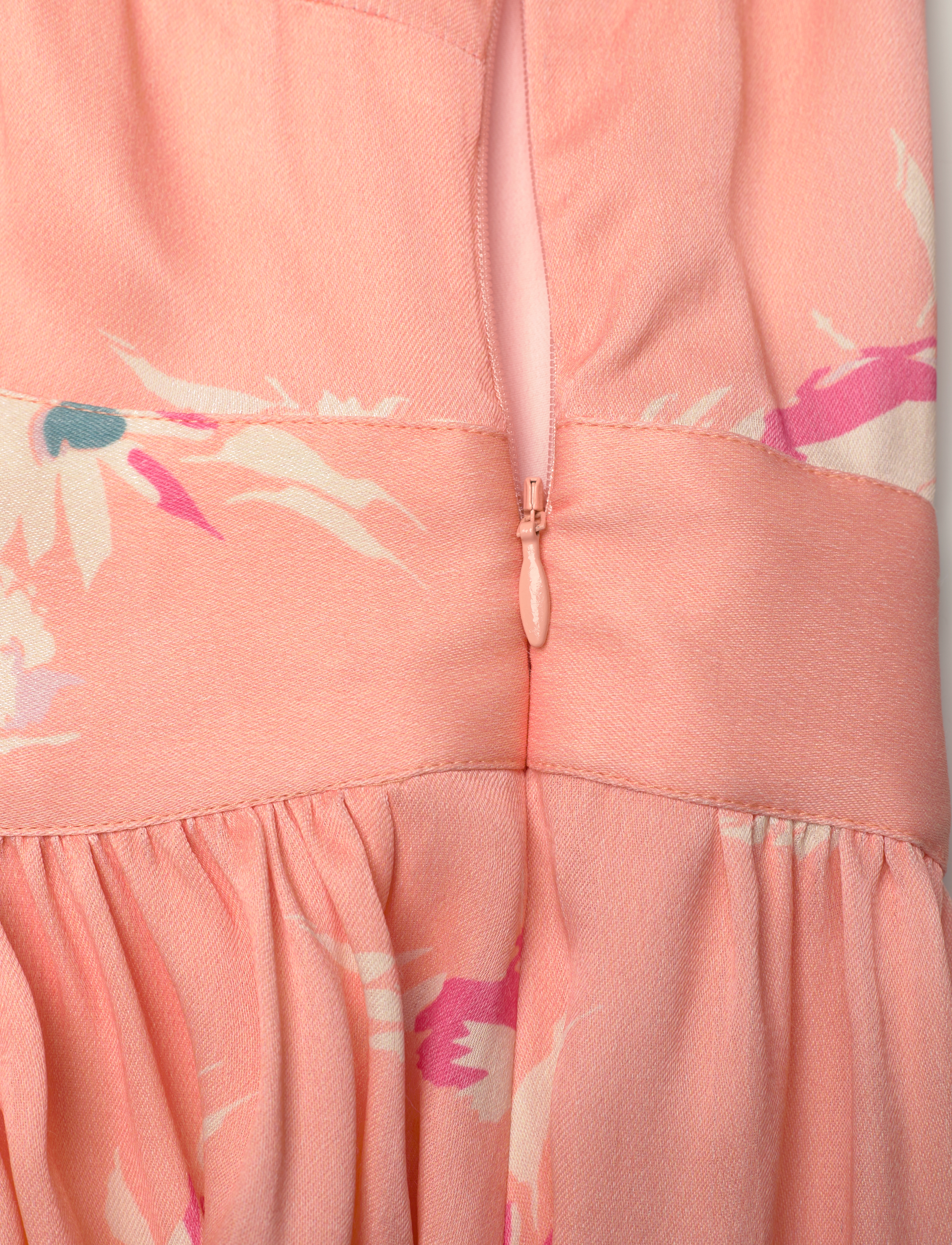by Ti Mo - Crepe Satin Puffed Mini Dress - sommerkjoler - 708 - flowing flowers - 5