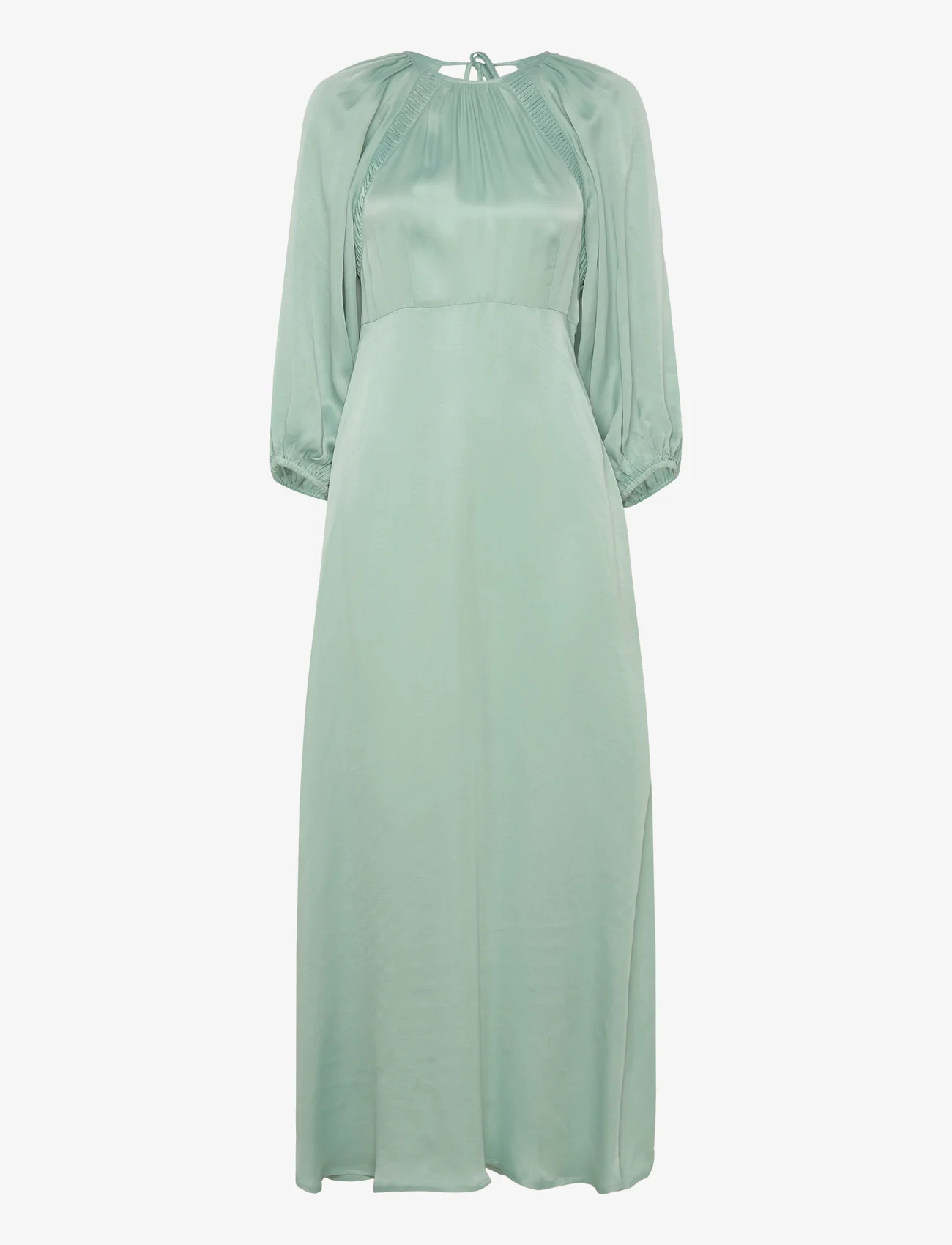 by Ti Mo - Crepe Satin Maxi Dress - evening dresses - 058 - turquoise - 1