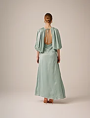 by Ti Mo - Crepe Satin Maxi Dress - evening dresses - 058 - turquoise - 3