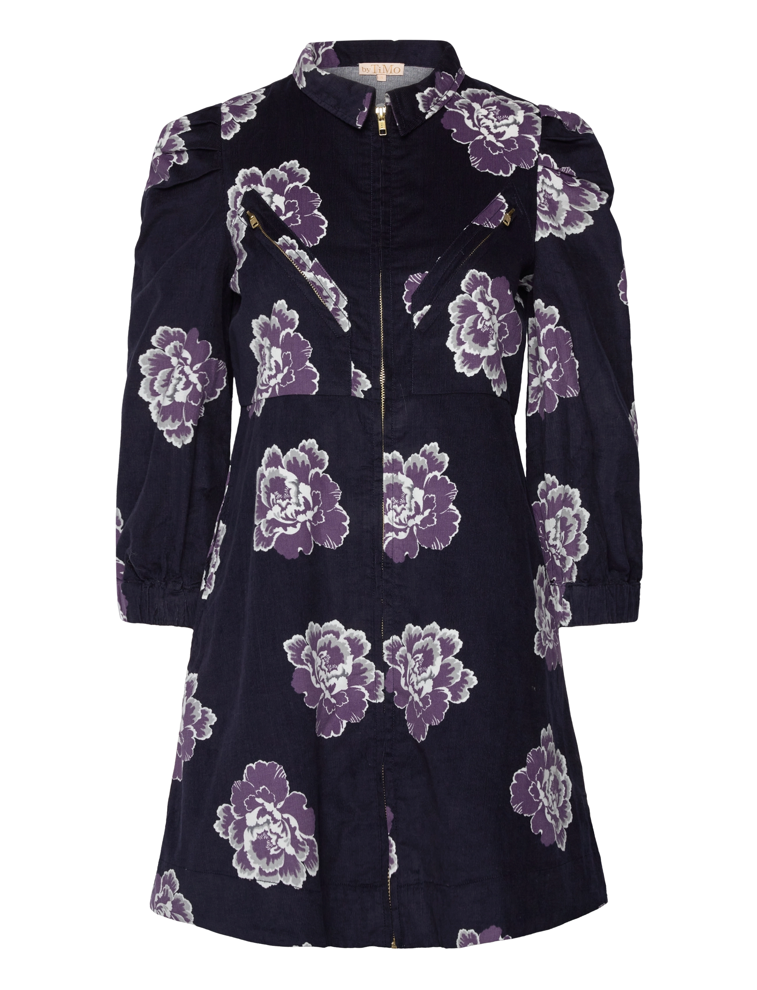 BY TI MO Baby Cord Collared Kleid Navy - S - Damen