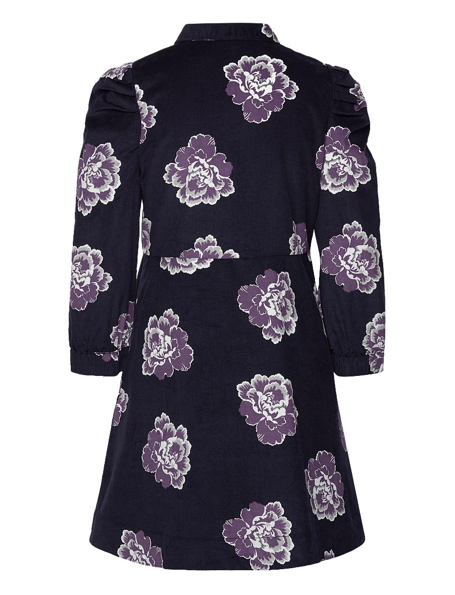 by Ti Mo - Baby Cord Collared Dress - festkjoler - 178 - dark bloom - 1