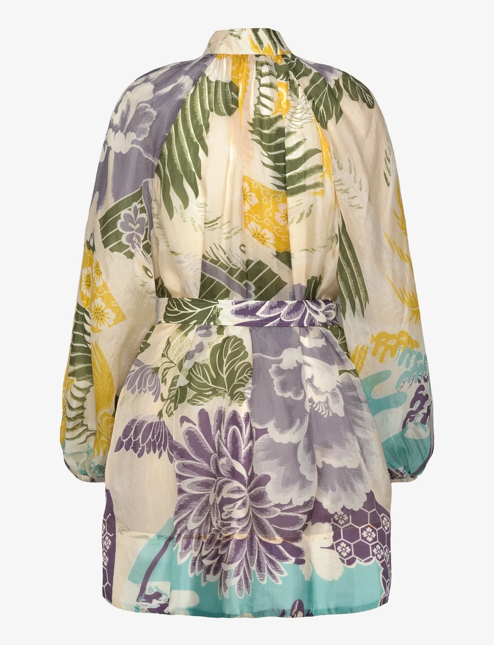 by Ti Mo - Cupro Button-Down Dress - skjortklänningar - 162 - blue wallpaper - 1