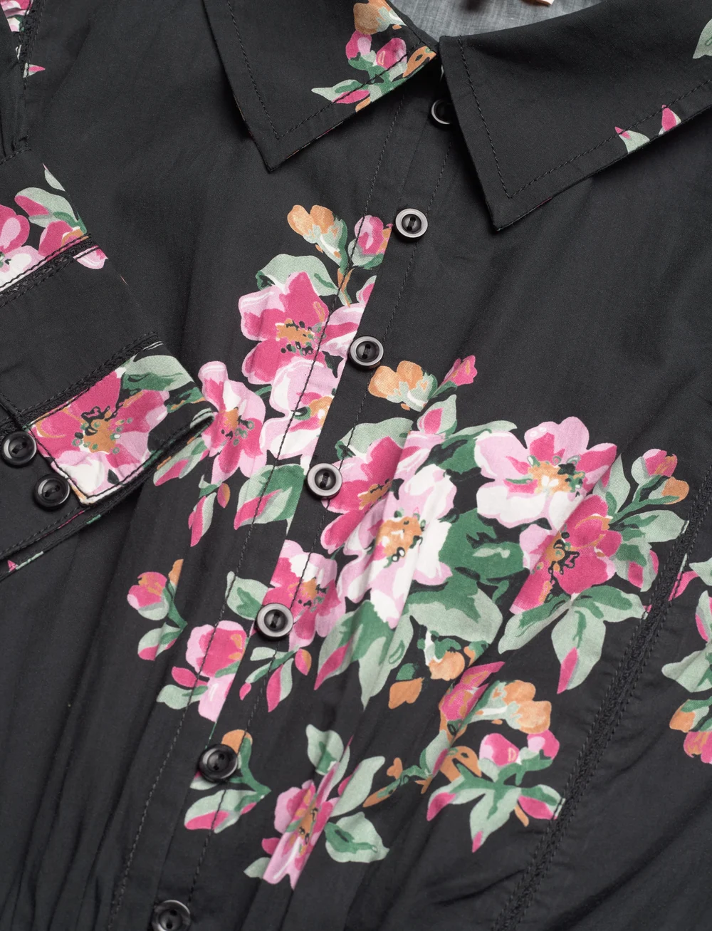 by Ti Mo - Poplin Mini Dress - skjortklänningar - 875 - apple blossom - 2