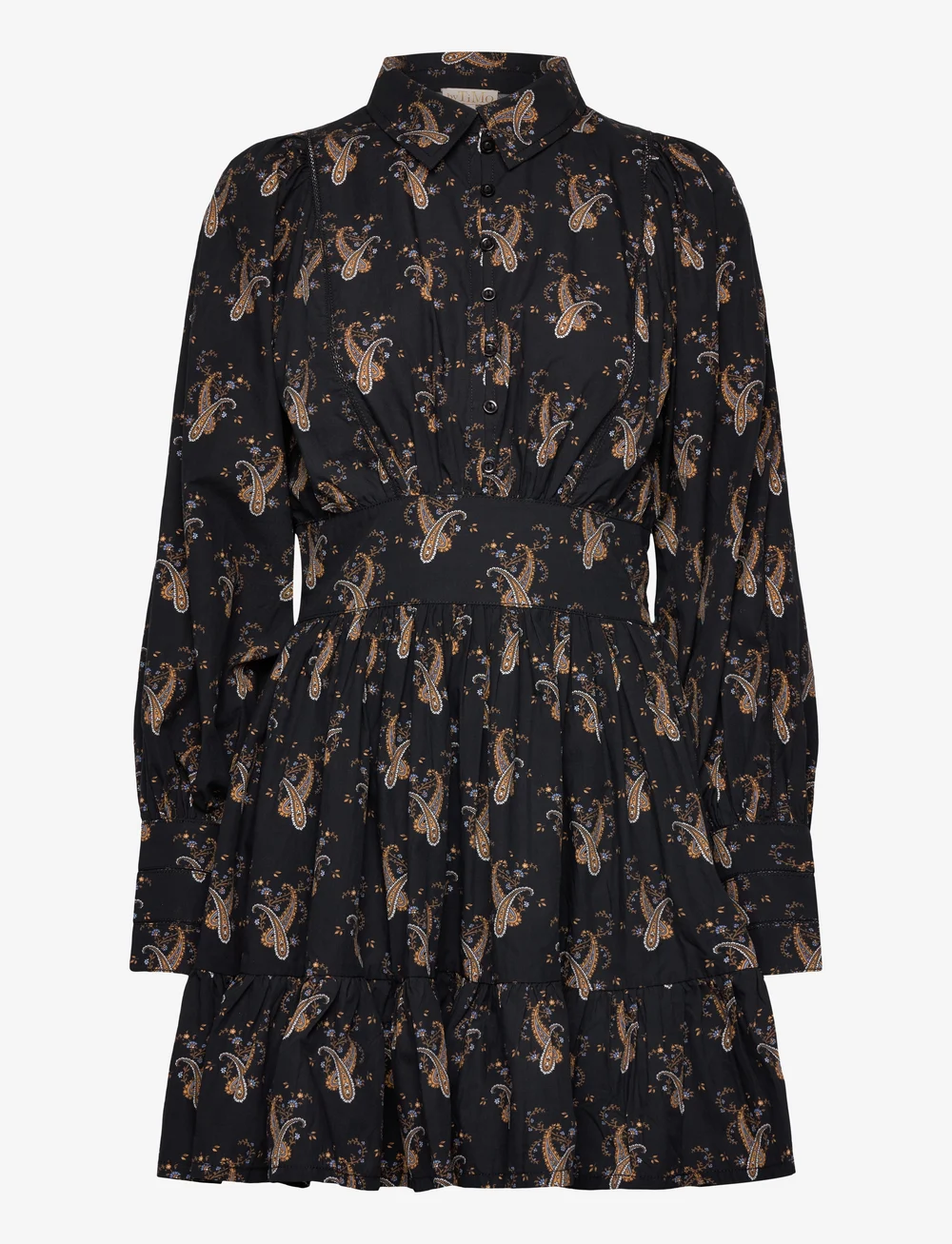 by Ti Mo - Poplin Mini Dress - skjortklänningar - 876 - midnight paisley - 0