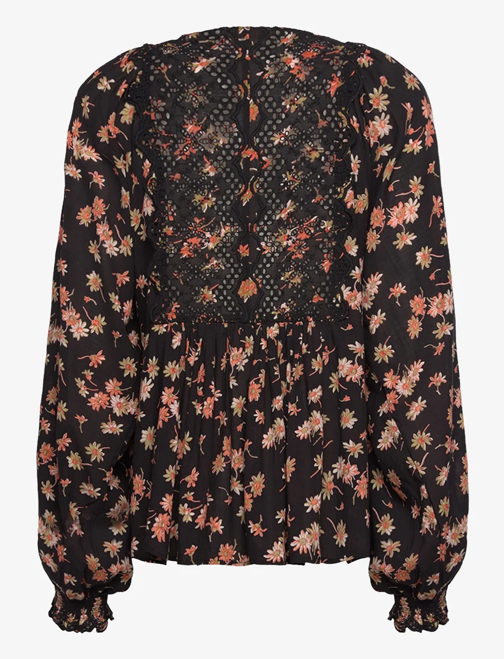 Cotton Slub Blouse in Black Cotton Slub Blouse in Black