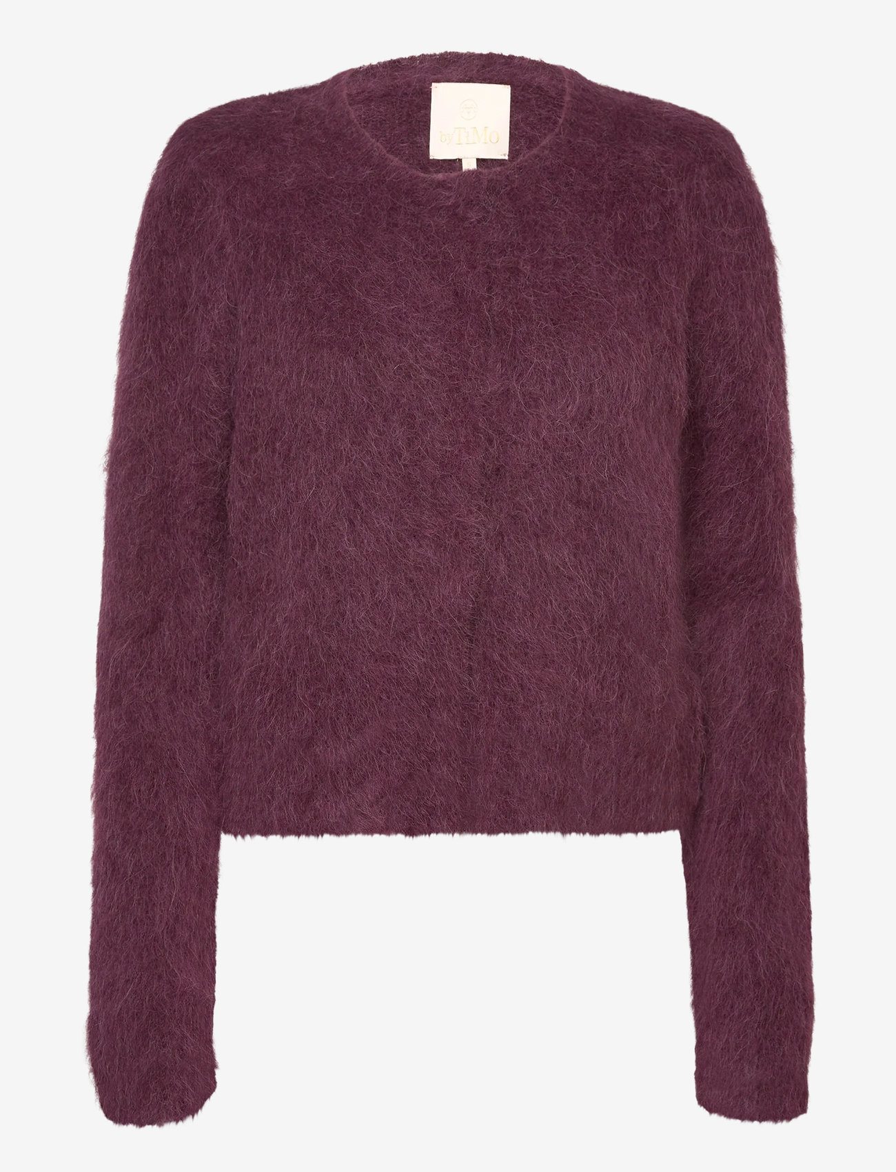 by Ti Mo - Hairy Knit Jacket - cardigans - 043 - burgundy - 0