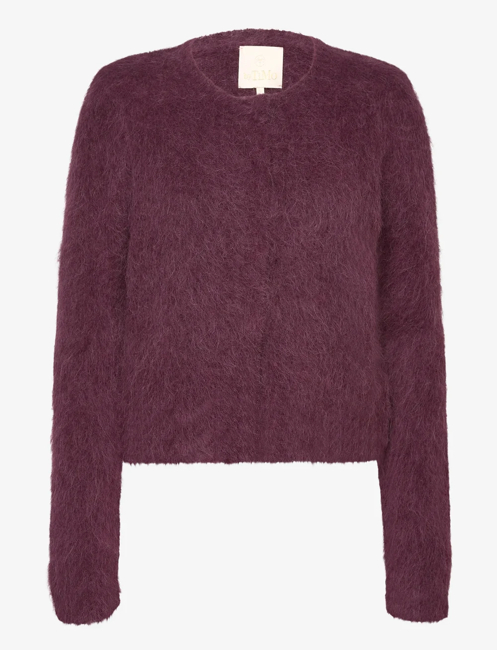 by Ti Mo - Hairy Knit Jacket - cardigans - 043 - burgundy - 0