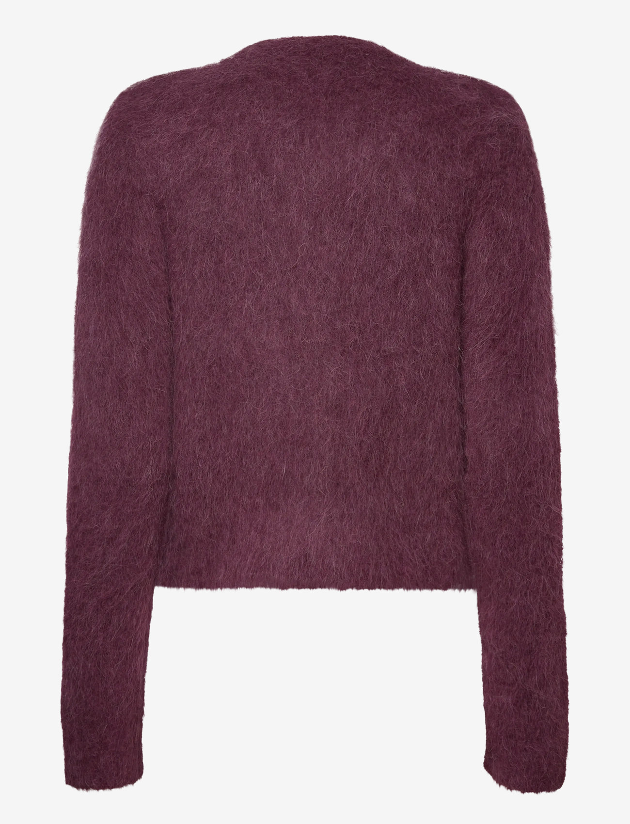 by Ti Mo - Hairy Knit Jacket - cardigans - 043 - burgundy - 1