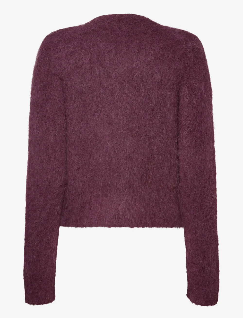 by Ti Mo - Hairy Knit Jacket - cardigans - 043 - burgundy - 1