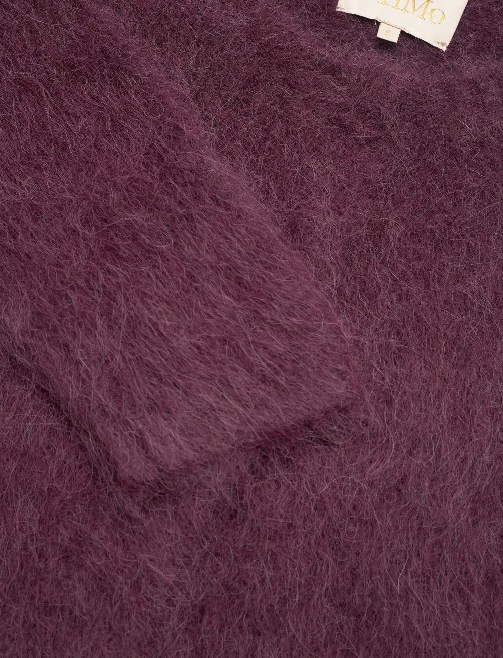 by Ti Mo - Hairy Knit Jacket - cardigans - 043 - burgundy - 2