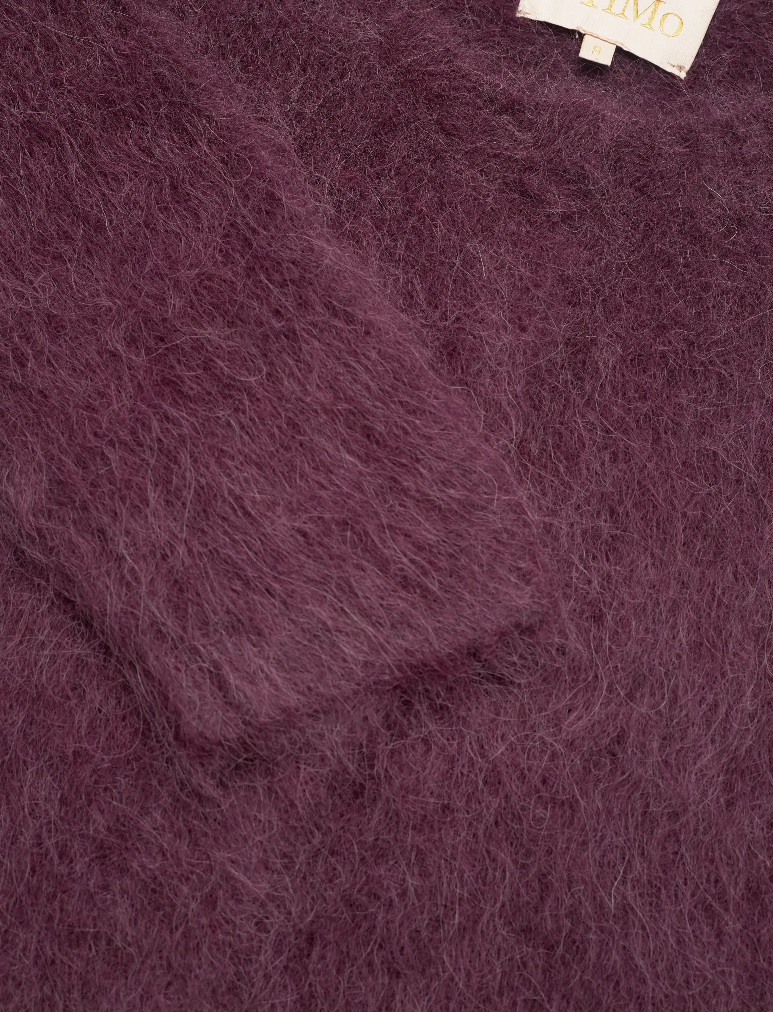 by Ti Mo - Hairy Knit Jacket - kardiganid - 043 - burgundy - 2