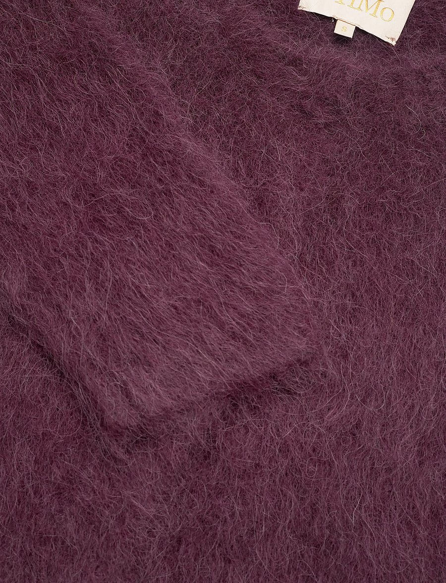 by Ti Mo - Hairy Knit Jacket - cardigans - 043 - burgundy - 2