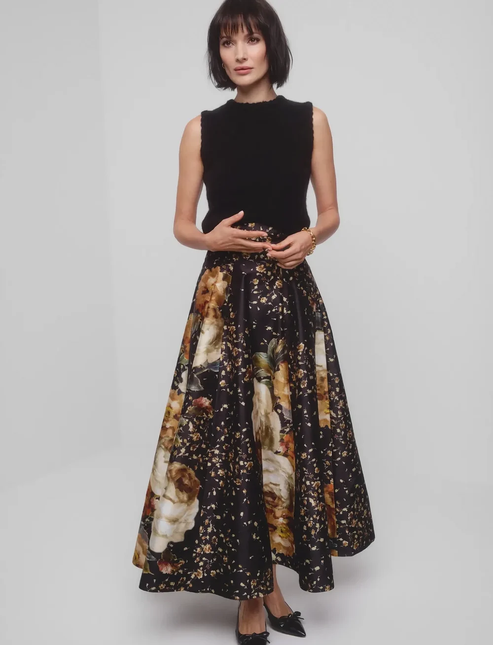 by Ti Mo - Taffeta Maxi Skirt - maxi nederdele - 391 - dark rose - 4