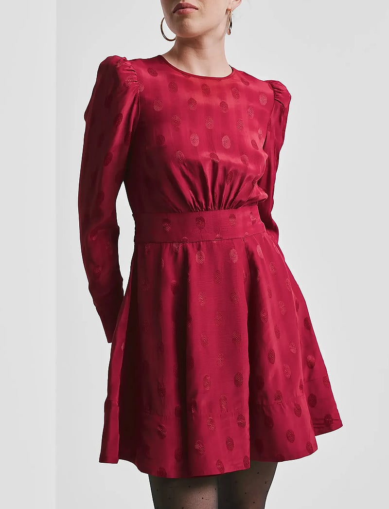 by Ti Mo - Viscose Mini Dress - cocktailklänningar - 060 - red - 3