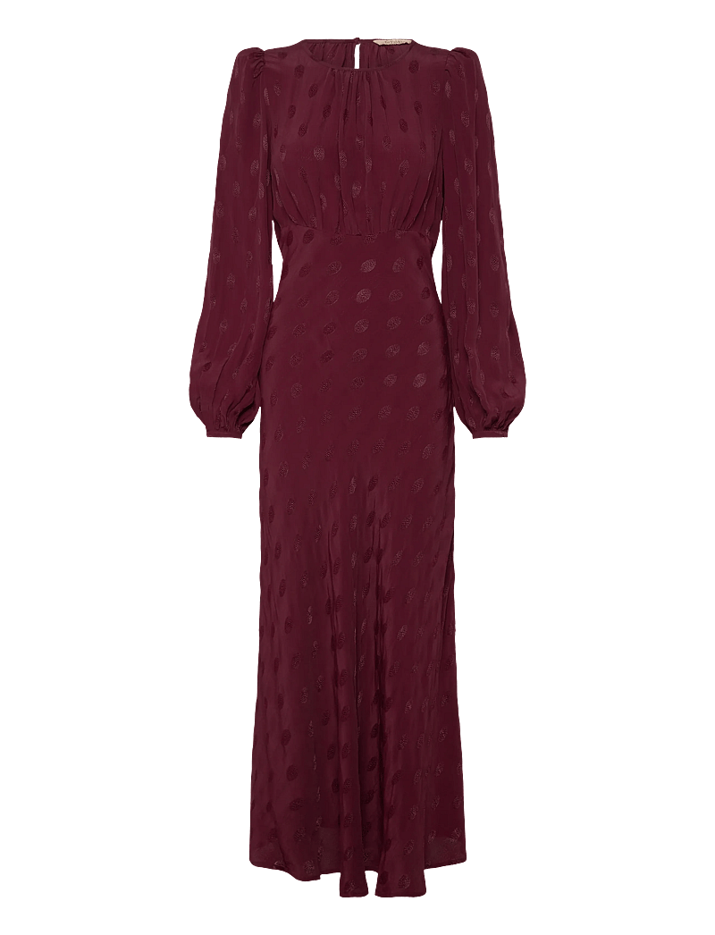 by Ti Mo - Viscose Midi Dress - midi-kleider - 043 - burgundy - 1