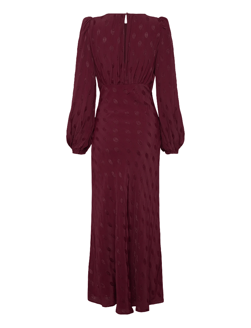 by Ti Mo - Viscose Midi Dress - midi-kleider - 043 - burgundy - 2