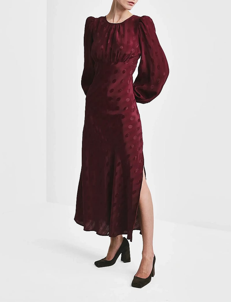by Ti Mo - Viscose Midi Dress - midi-kleider - 043 - burgundy - 0