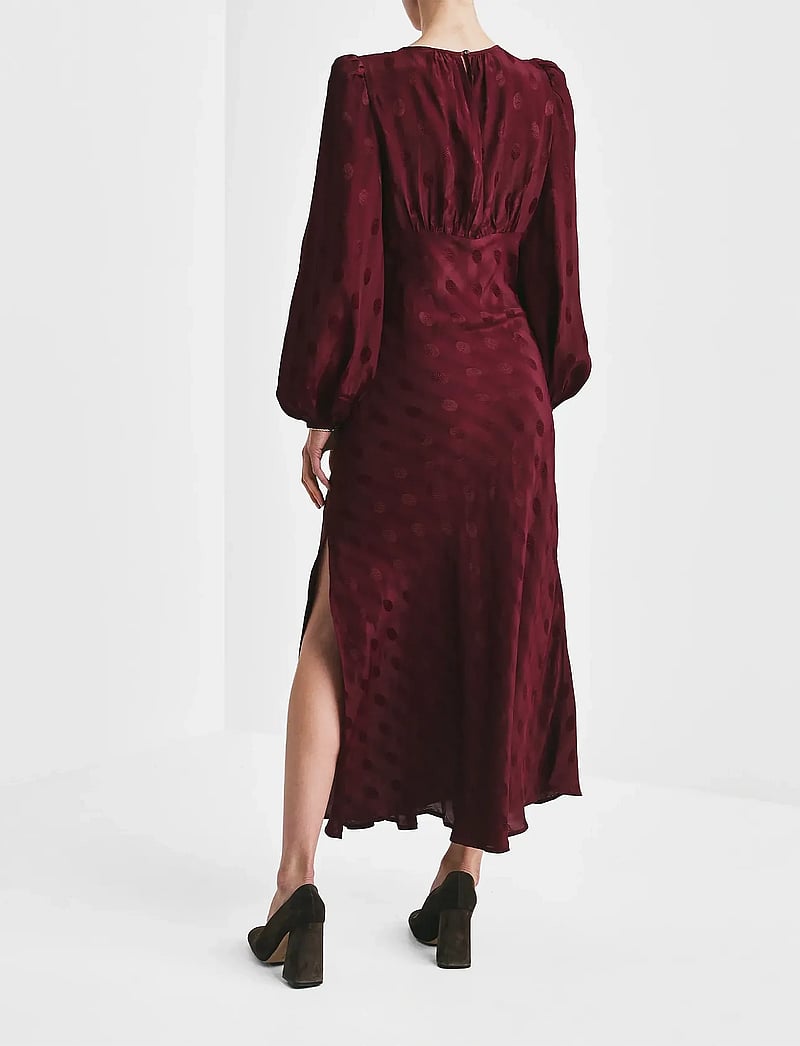 by Ti Mo - Viscose Midi Dress - midi-kleider - 043 - burgundy - 5