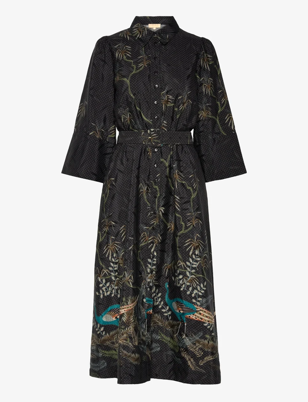 by Ti Mo - Jacquard Belt Dress - hemdkleider - 376 - blue peacock - 1