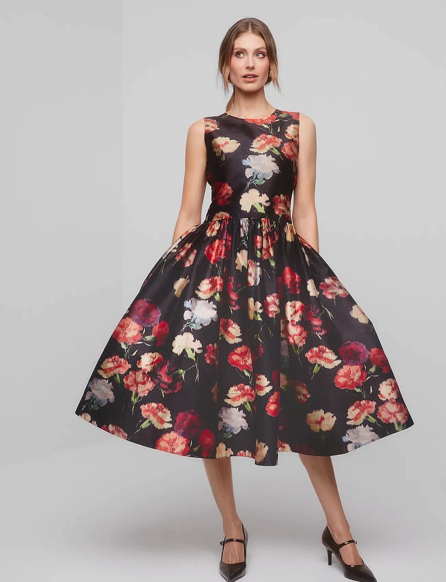 by Ti Mo - Taffeta Midi Dress - 393 - poppy - 0