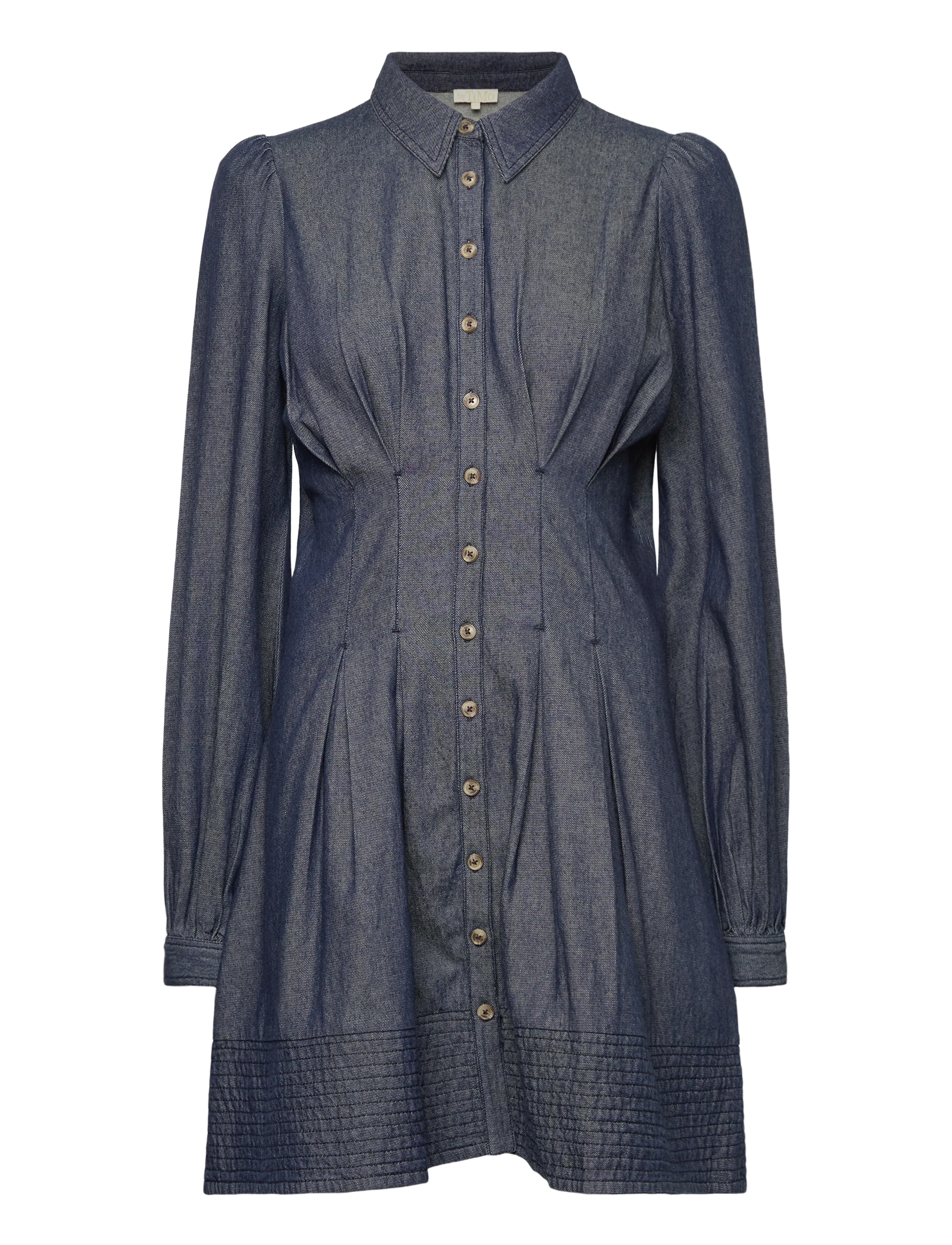 by Ti Mo Denim Fitted Dress - Kleidid - 095 - DARK BLUE / blue