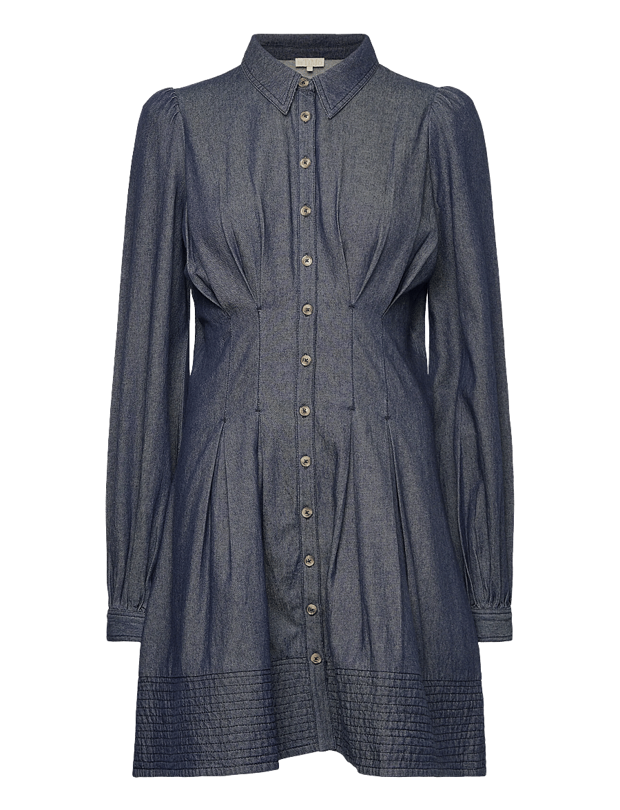 by Ti Mo - Denim Fitted Dress - jeansklänningar - 095 - dark blue - 1