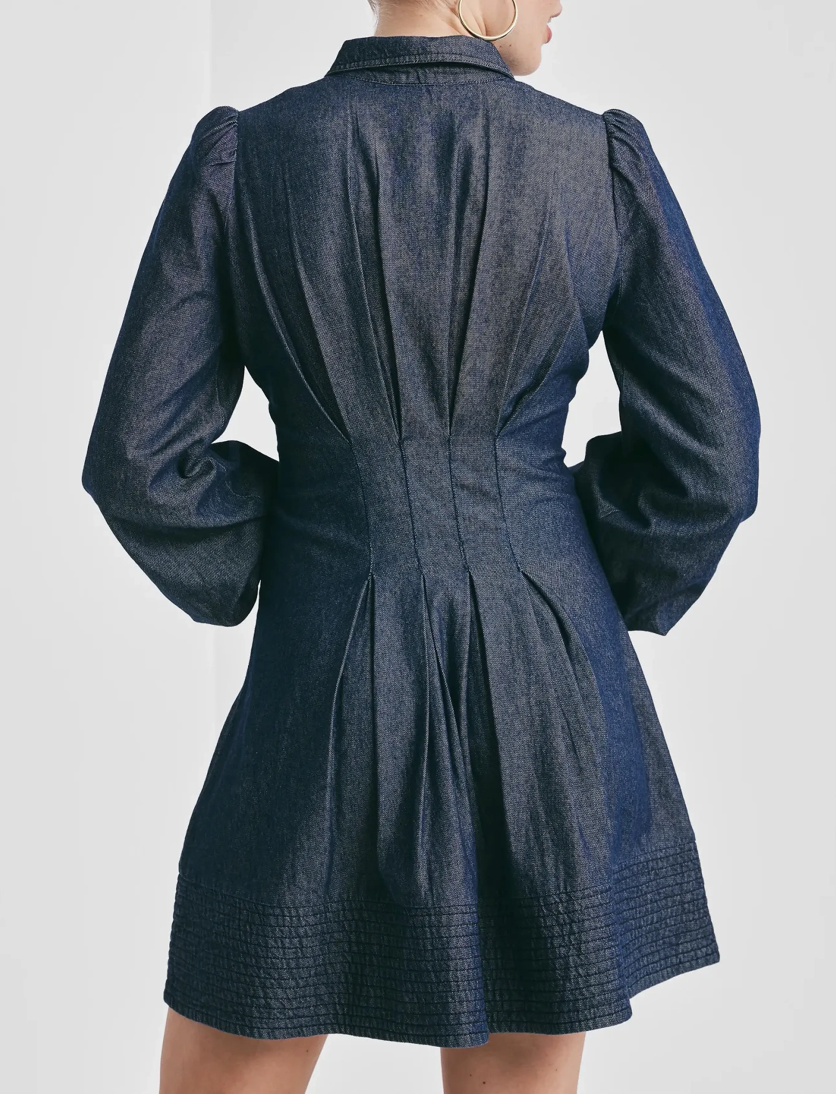 By Ti Mo Denim Fitted Dress skjortklänningar dam – bild 3