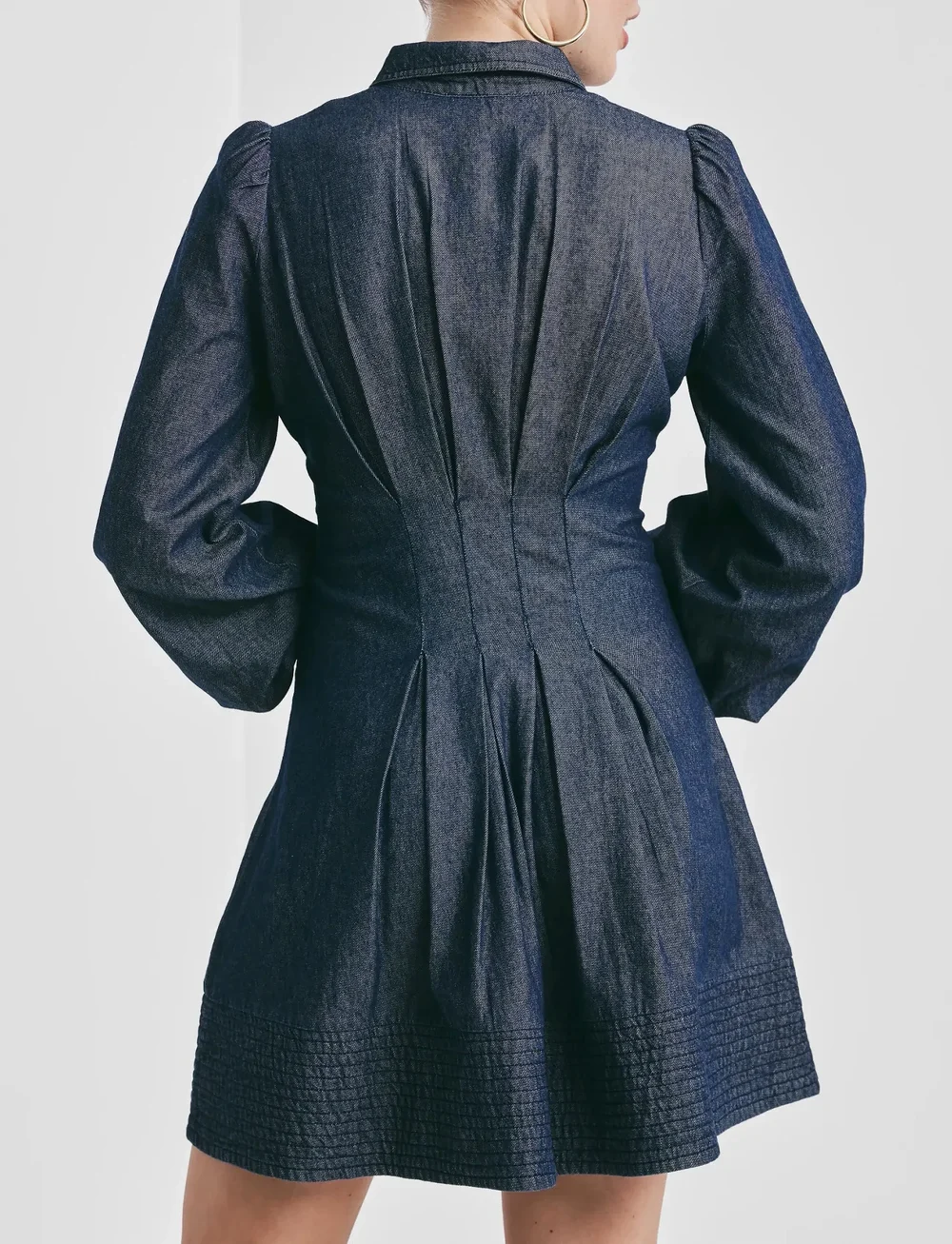 by Ti Mo - Denim Fitted Dress - jeansklänningar - 095 - dark blue - 4