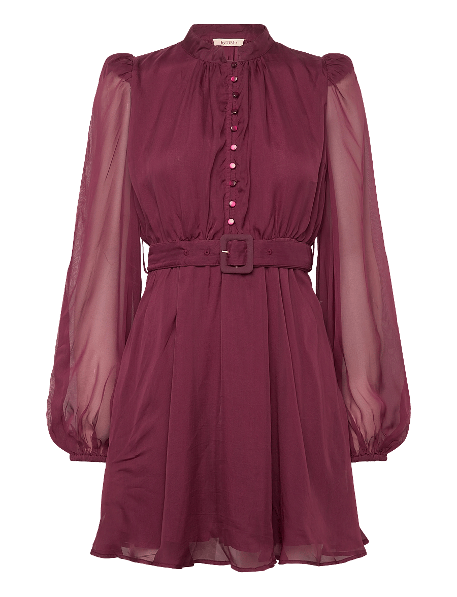 by Ti Mo - Organza Mini Dress - minikleidid - 043 - burgundy - 0