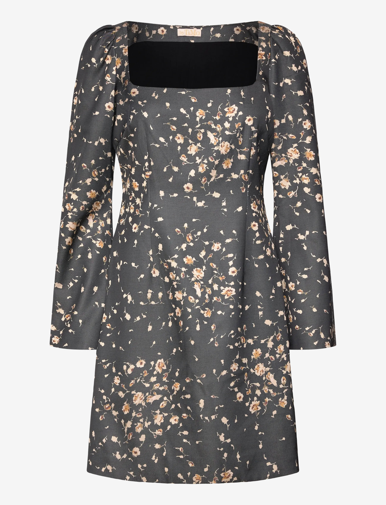 by Ti Mo - Tailored Satin Mini Dress - short dresses - 534 - black roses - 0