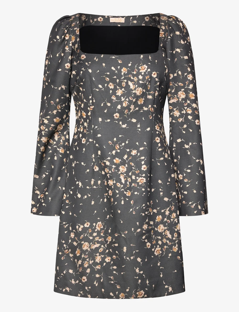 by Ti Mo - Tailored Satin Mini Dress - kurze kleider - 534 - black roses - 0