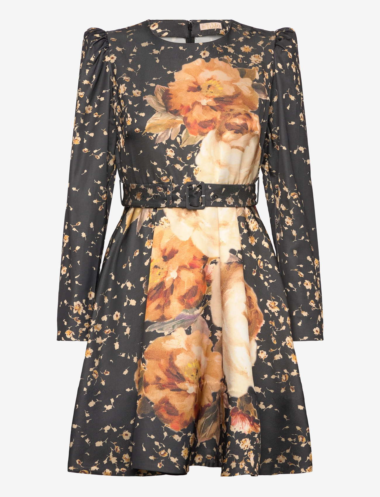 by Ti Mo - Tailored Satin Belt Dress - partykleider - 530 - black rose - 1