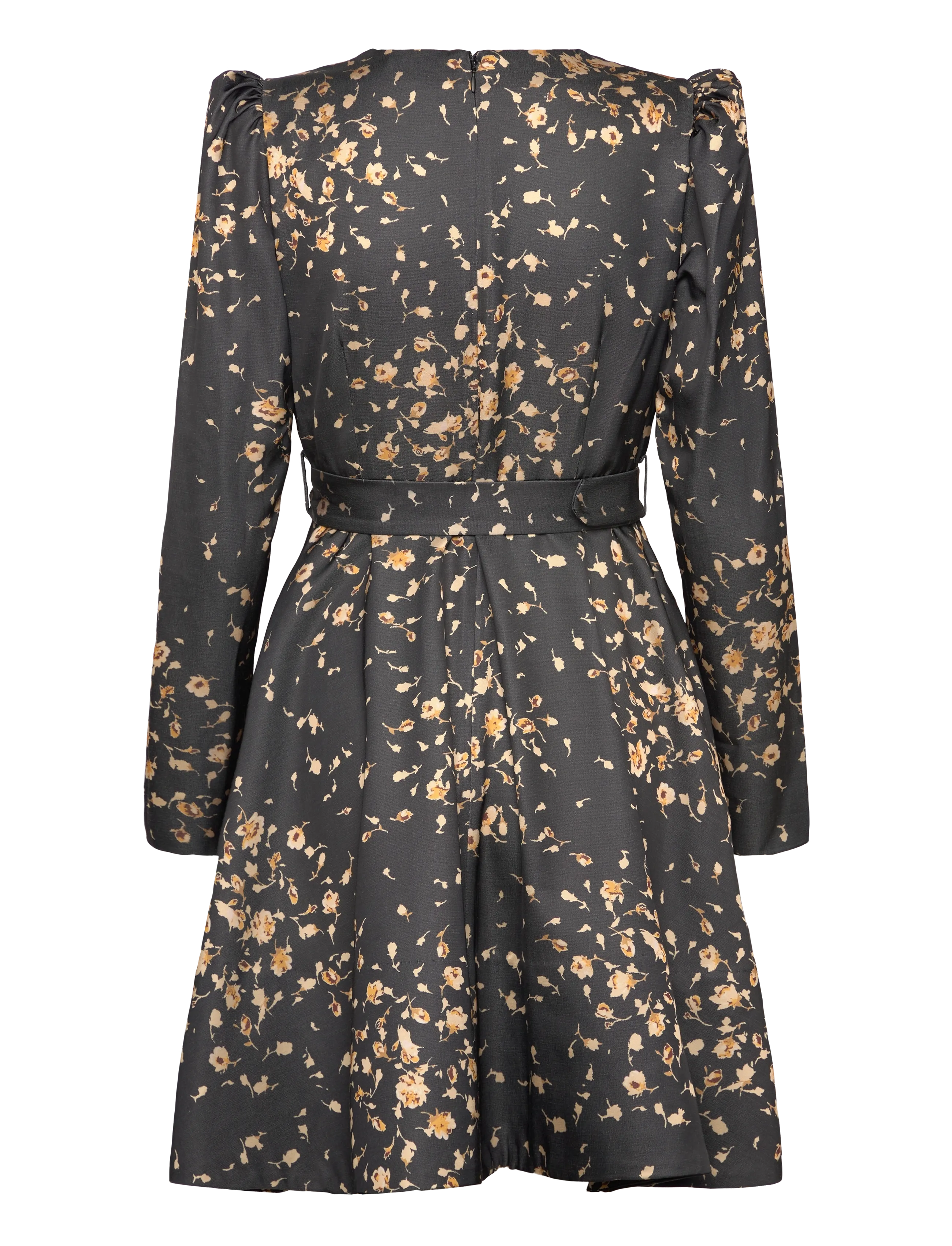 by Ti Mo - Tailored Satin Belt Dress - festkjoler - 530 - black rose - 2
