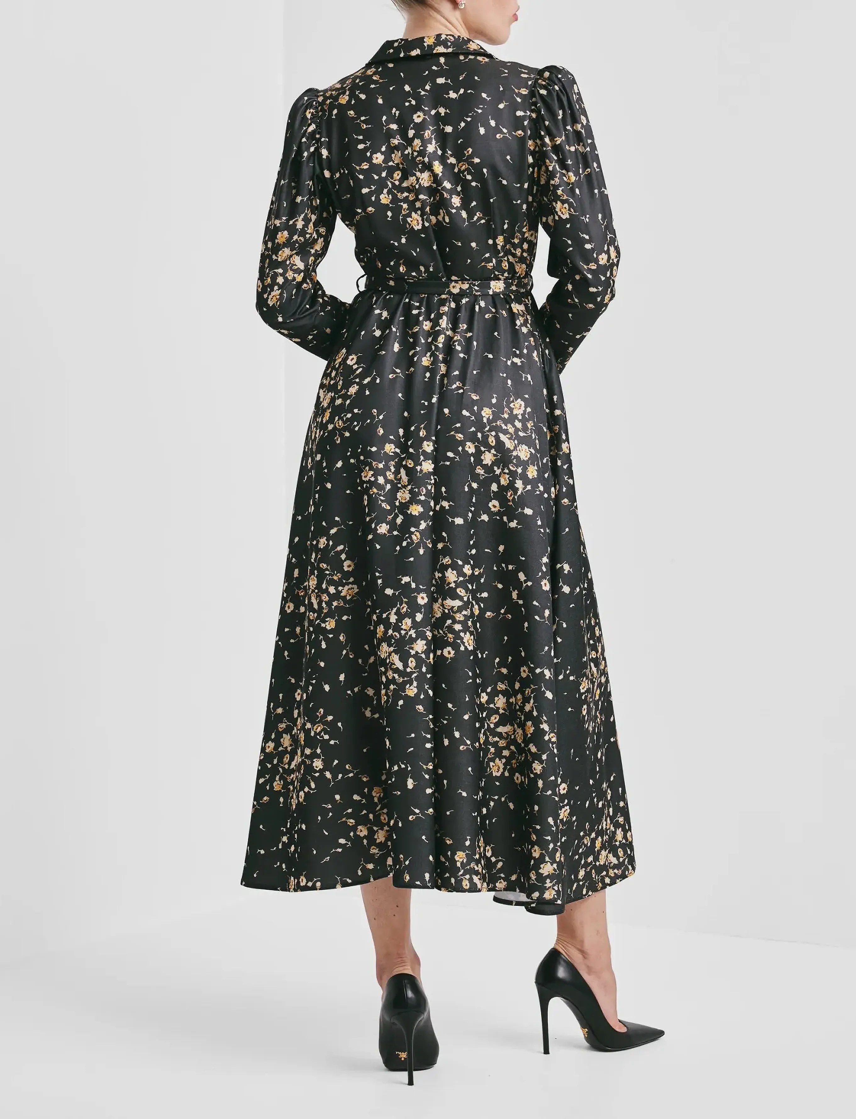 by Ti Mo - Tailored Satin Shirt Dress - hemdkleider - 530 - black rose - 3